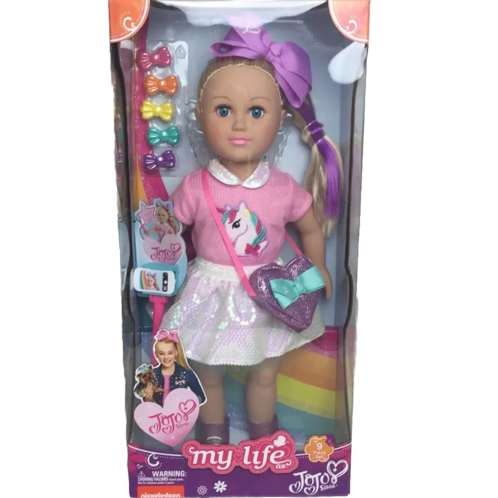 Jojo Siwa My Life 18" Doll With Pink Unicorn Outfit Purse Selfie Stick